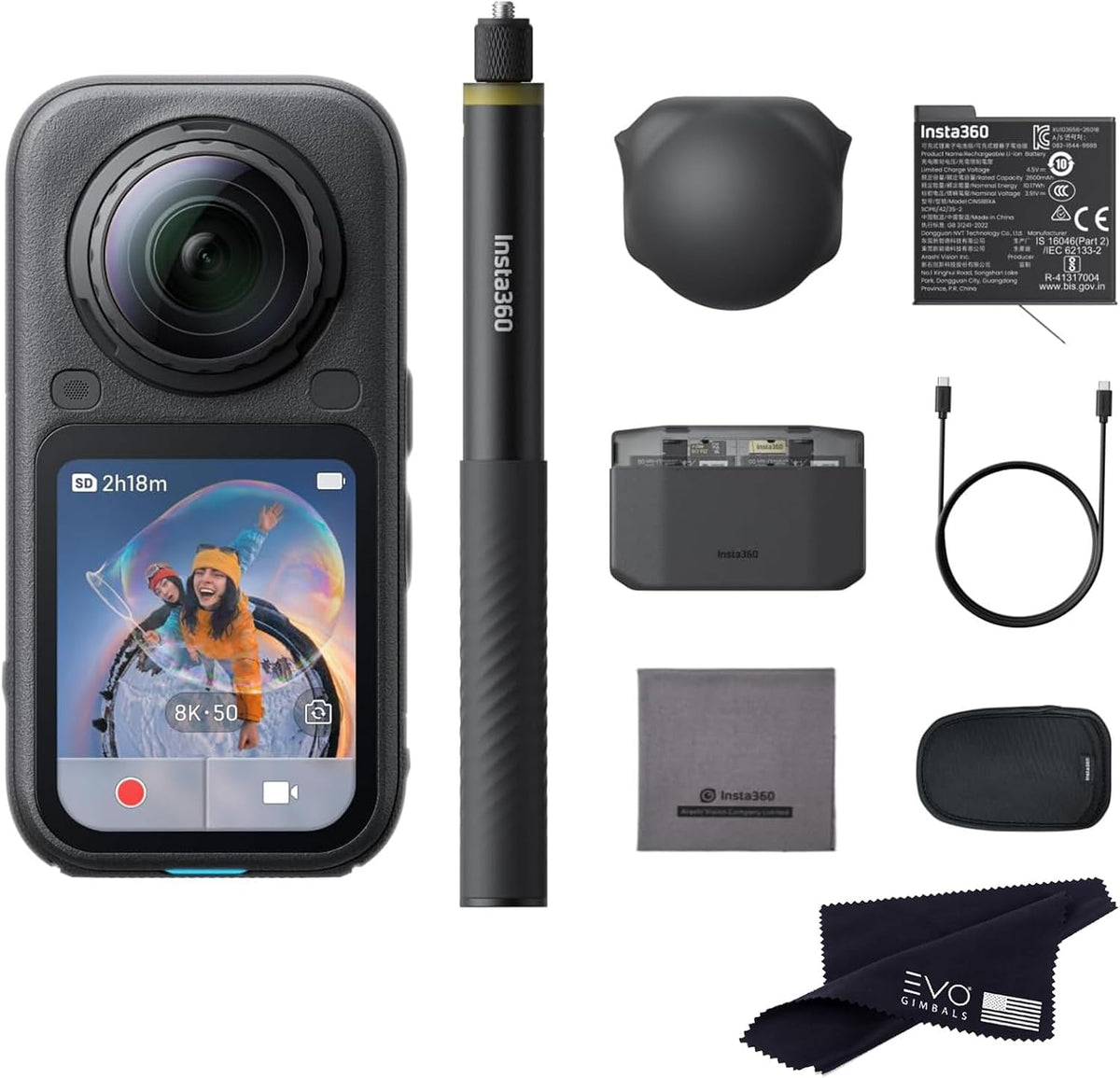 Insta360 X6 Essentials Bundle — accesorios