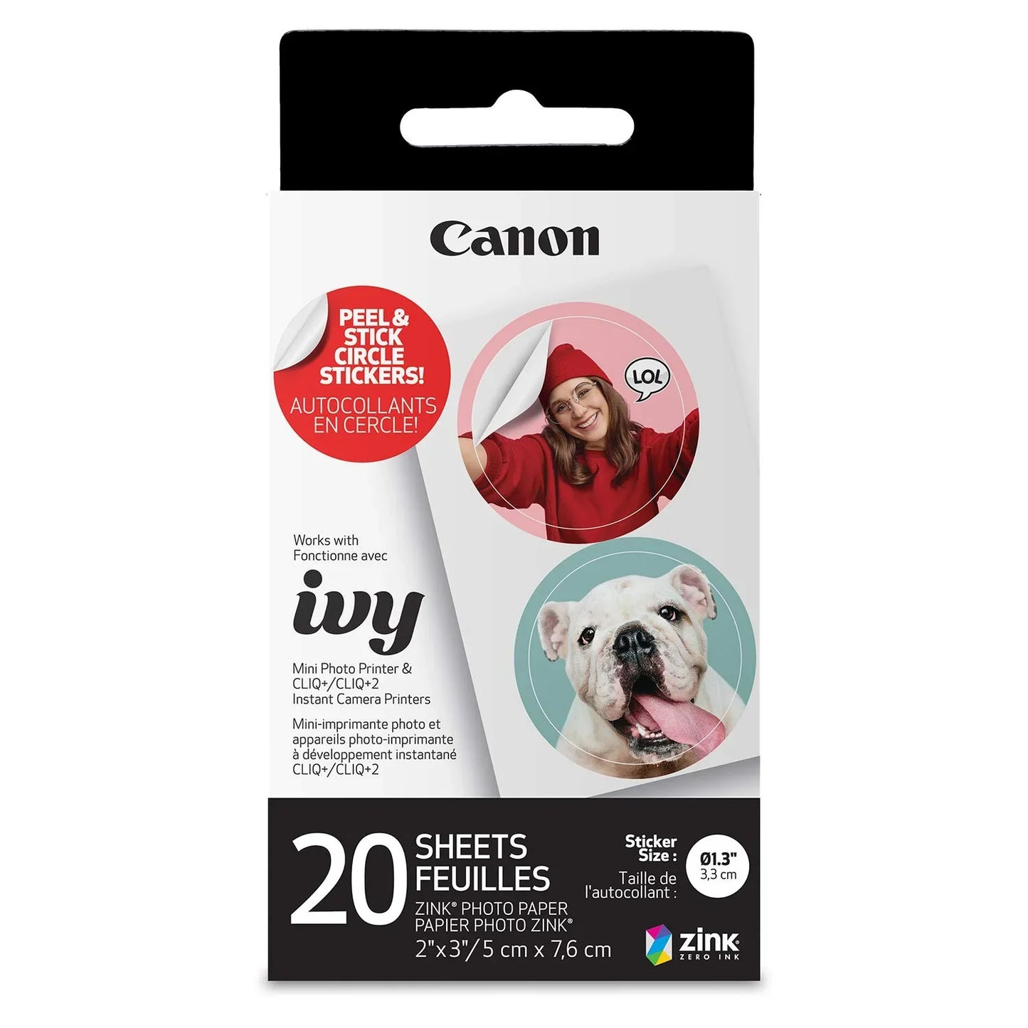 Papel Fotográfico X20 Para Canon Ivy Cliq | Cámara Canon instantanea