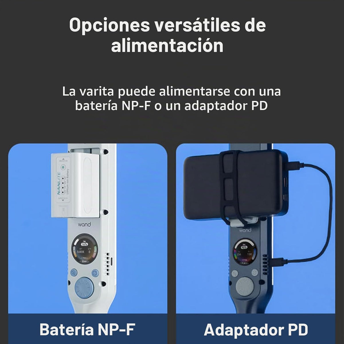Nanlite Wand RGBW Azul Menta