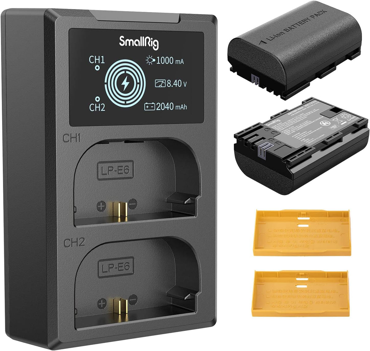 Kit 2 Baterías y Cargador SmallRig LP-E6NH para Canon