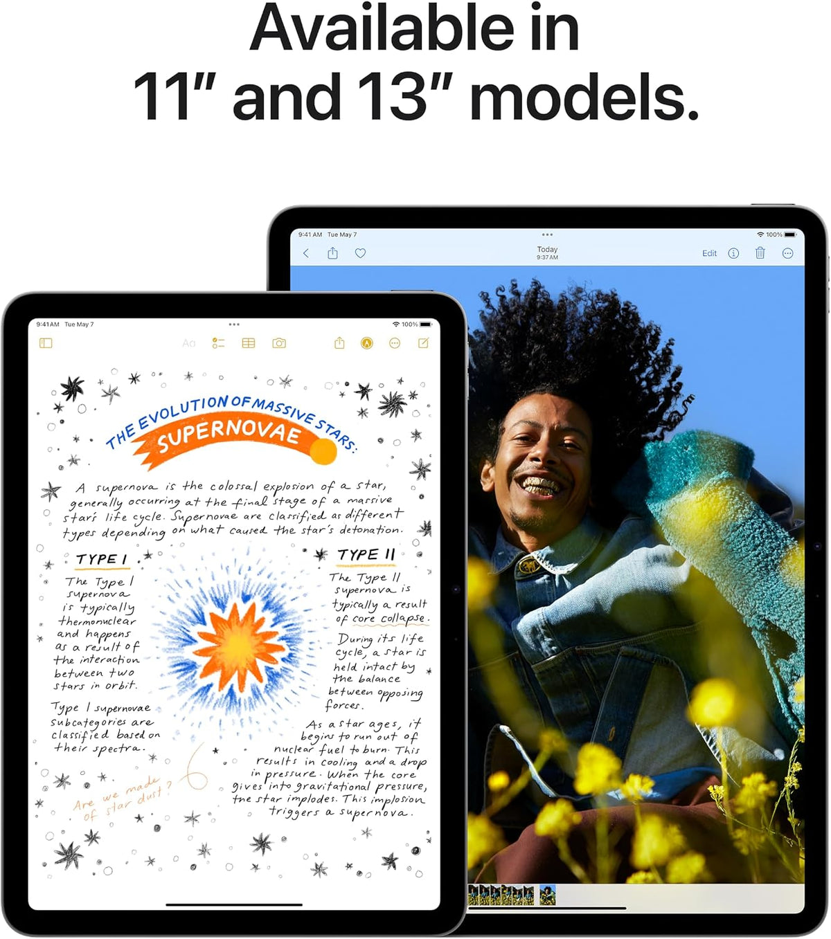 Apple iPad Air 11 M4 — ángulo lateral perfil delgado