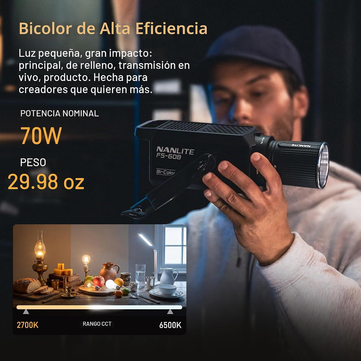 Nanlite FS-60B LED Bi-Color 60W Bowens