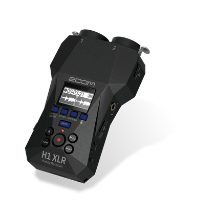 ZOOM H1 XLR - Vista lateral inclinada