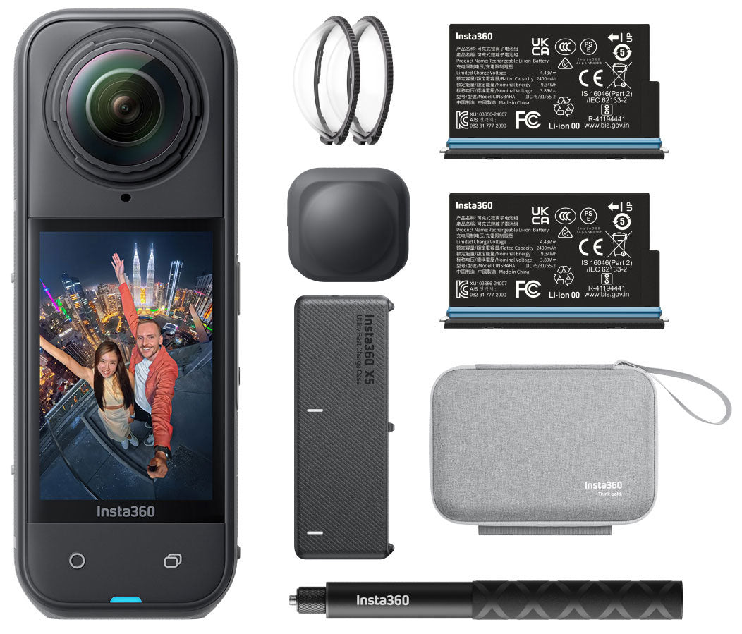 Insta360 X5 Essentials Bundle — contenido del kit