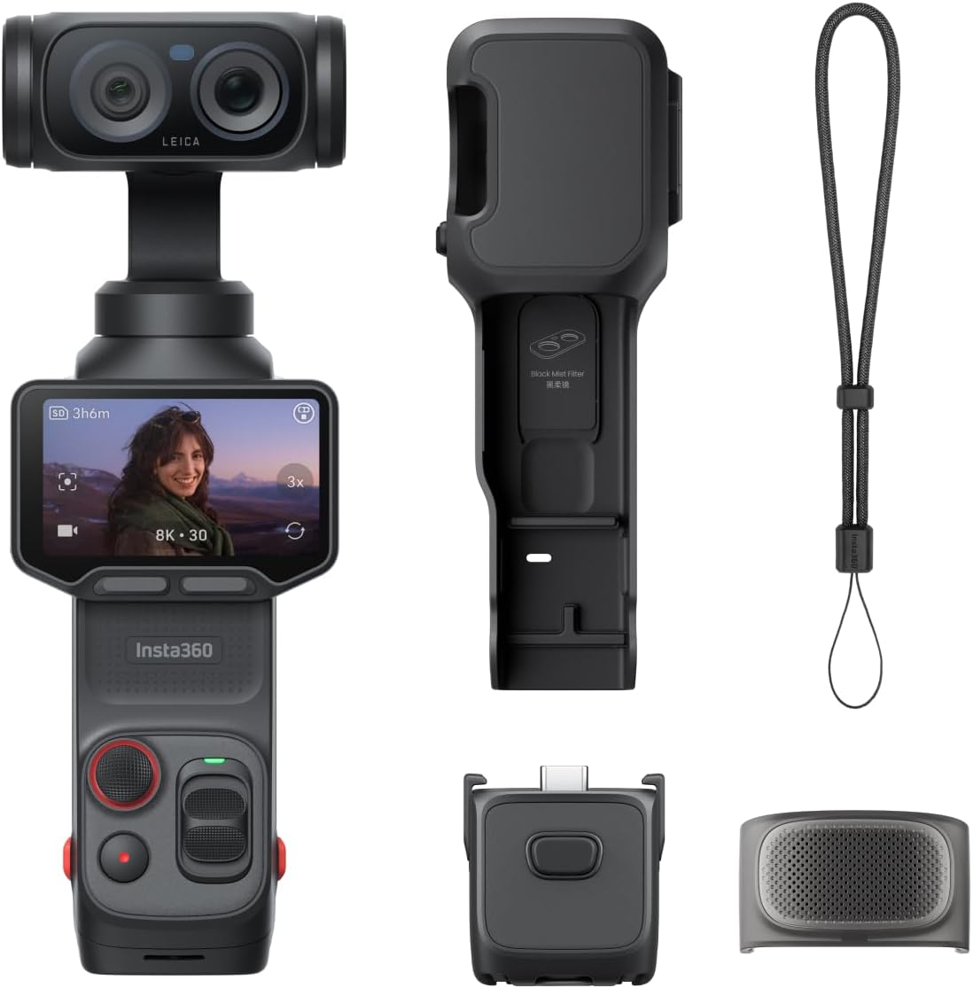 Insta360 Luna Ultra — cámara dual Leica 8K Cosmic Black