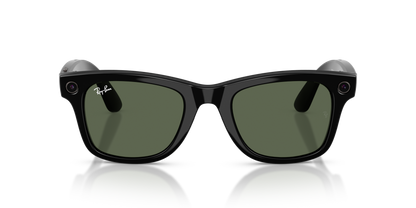 Ray-Ban Meta Wayfarer Gen 2 Shiny Black G15 Green - Frontal