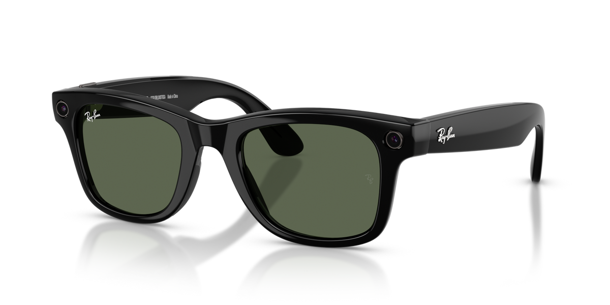 Ray-Ban Meta Wayfarer Gen 2 Shiny Black G15 Green - Vista Cuarto
